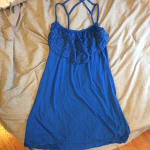 Blue flowy dress
